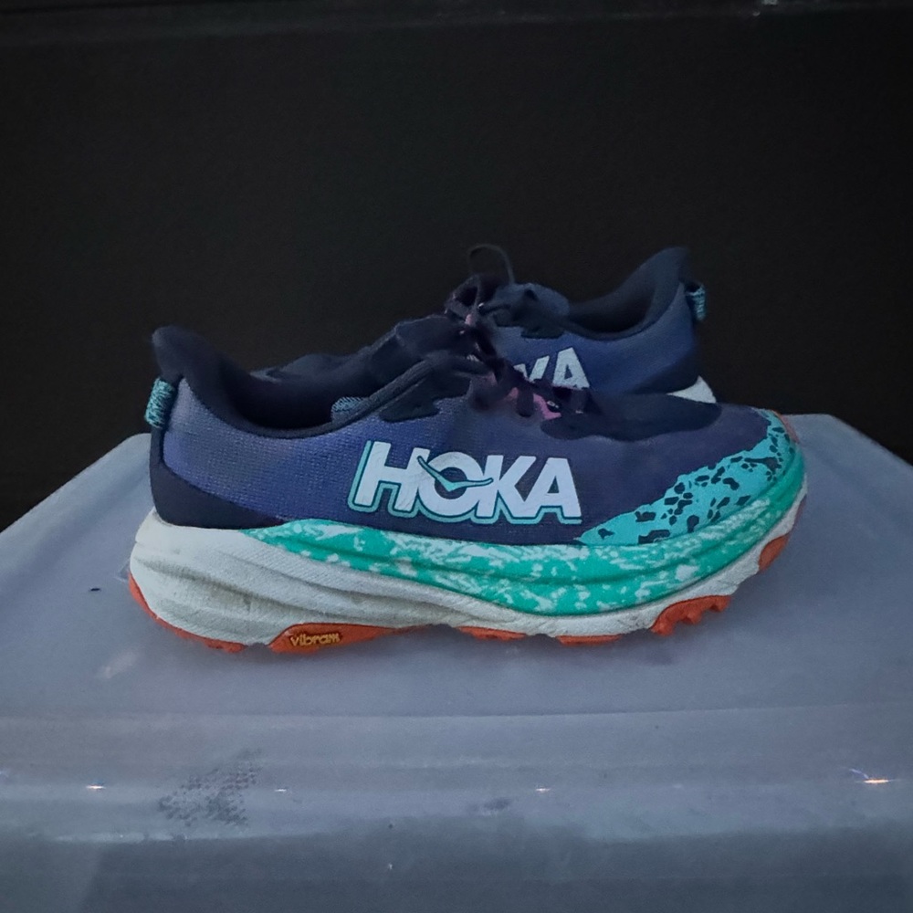 Hoka womens Navy, Teal & Orange Trail Running Sneakers